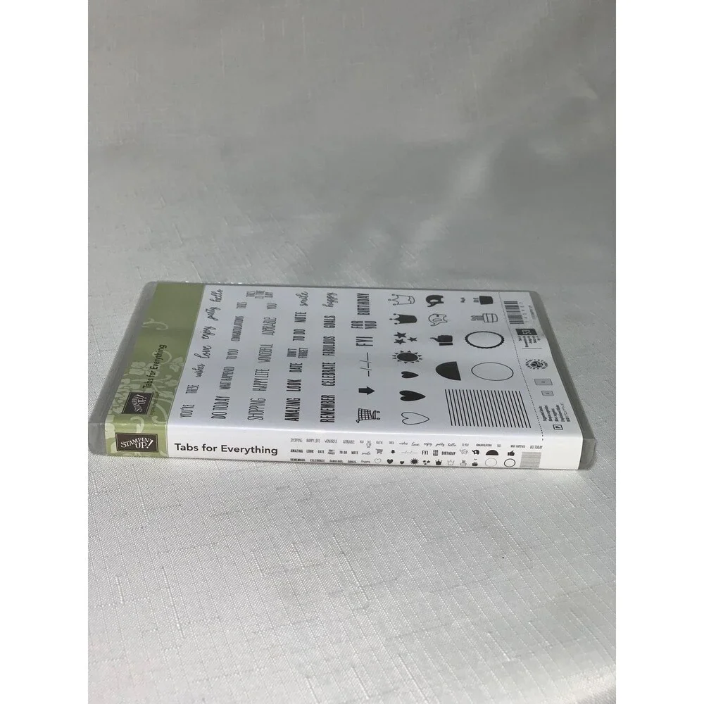 Stampin Up Tabs For Everything Cling Set Variety Note Card Planner Craft Scrapbk